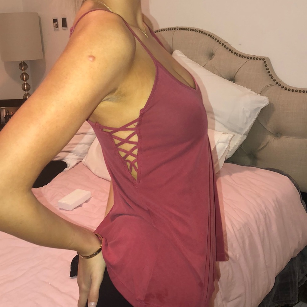 Dark red tank top from urban outfitters